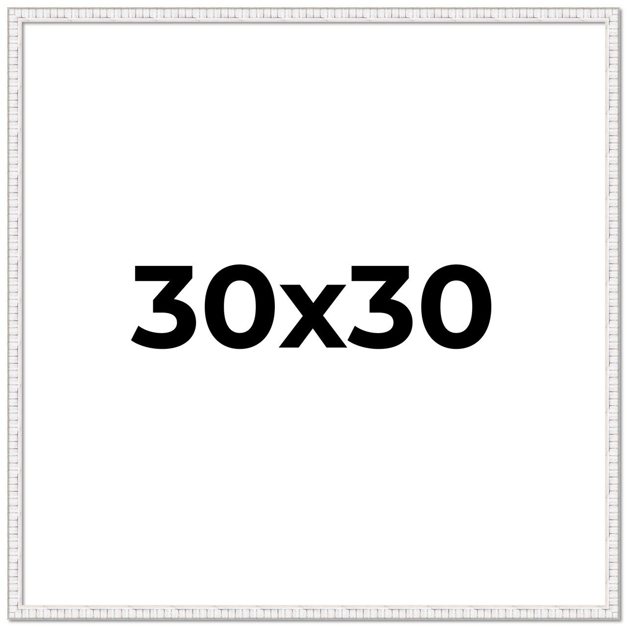 Square Textured White Picture Frame - UV Acrylic, Foam Board Backing, Hanging Hardware